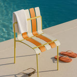 Ondara Outdoor 6 Chair & 2 Dining Table (Citrus Orange, Yellow & White) – Modern Boho Patio Pack - Marcel Olsen