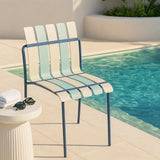 Ondara Outdoor 6 Chair & 2 Dining Table (Sea Blue & White) – Modern Boho Patio Pack - Marcel Olsen