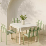 Ondara Outdoor 6 Chair & 2 Dining Table (Sage Green & White) – Modern Boho Patio Pack - Marcel Olsen
