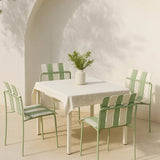 Ondara Outdoor 6 Chair & 2 Dining Table (Sage Green & White) – Modern Boho Patio Pack - Marcel Olsen