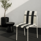 Ondara Outdoor Chair (Zebra Black & White) – Modern Boho Patio Chair - Marcel Olsen