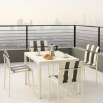 Ondara Outdoor 6 Chair & 2 Dining Table (Zebra Black & White) – Modern Boho Patio Pack - Marcel Olsen