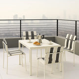 Ondara Outdoor 6 Chair & 2 Dining Table (Zebra Black & White) – Modern Boho Patio Pack - Marcel Olsen