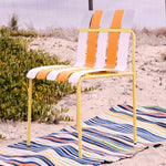 Ondara Outdoor Chair (Citrus Orange, Yellow & White) – Modern Boho Patio Chair - Marcel Olsen