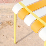 Ondara Outdoor Chair (Citrus Orange, Yellow & White) – Modern Boho Patio Chair - Marcel Olsen