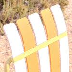 Ondara Outdoor Chair (Citrus Orange, Yellow & White) – Modern Boho Patio Chair - Marcel Olsen