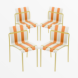 Ondara Outdoor Chairs – Set of 4 (Citrus Orange, Yellow & White) – Outlet - Marcel Olsen