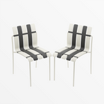 Ondara Outdoor Chairs – Set of 2 (Zebra Black & White) – Outlet - Marcel Olsen
