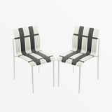 Ondara Outdoor Chairs – Set of 2 (Zebra Black & White) – Outlet - Marcel Olsen