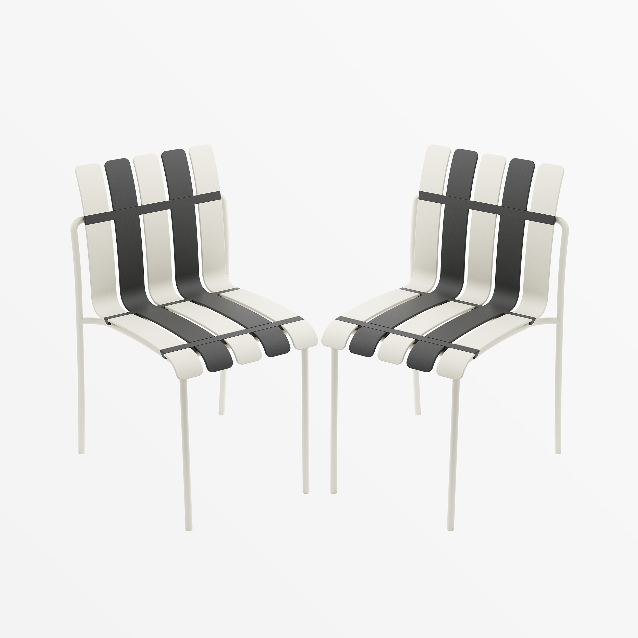Ondara Outdoor Chairs – Set of 2 (Zebra Black & White) – Outlet - Marcel Olsen