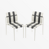 Ondara Outdoor Chairs – Set of 2 (Zebra Black & White) – Outlet - Marcel Olsen