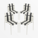 Ondara Outdoor Chairs – Set of 4 (Zebra Black & White) – Outlet - Marcel Olsen