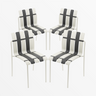Ondara Outdoor Chairs – Set of 4 (Zebra Black & White) – Outlet - Marcel Olsen