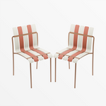 Ondara Outdoor Chairs – Set of 2 (Nude Beige & White) – Outlet - Marcel Olsen