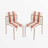 Ondara Outdoor Chairs – Set of 2 (Nude Beige & White) – Outlet - Marcel Olsen