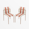 Ondara Outdoor Chairs – Set of 2 (Nude Beige & White) – Outlet - Marcel Olsen