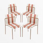 Ondara Outdoor Chairs – Set of 4 (Nude Beige & White) – Outlet - Marcel Olsen