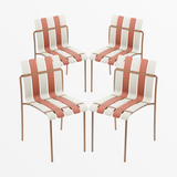 Ondara Outdoor Chairs – Set of 4 (Nude Beige & White) – Outlet - Marcel Olsen
