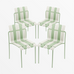 Ondara Outdoor Chairs – Set of 4 (Sage Green & White) – Outlet - Marcel Olsen