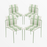 Ondara Outdoor Chairs – Set of 4 (Sage Green & White) – Outlet - Marcel Olsen