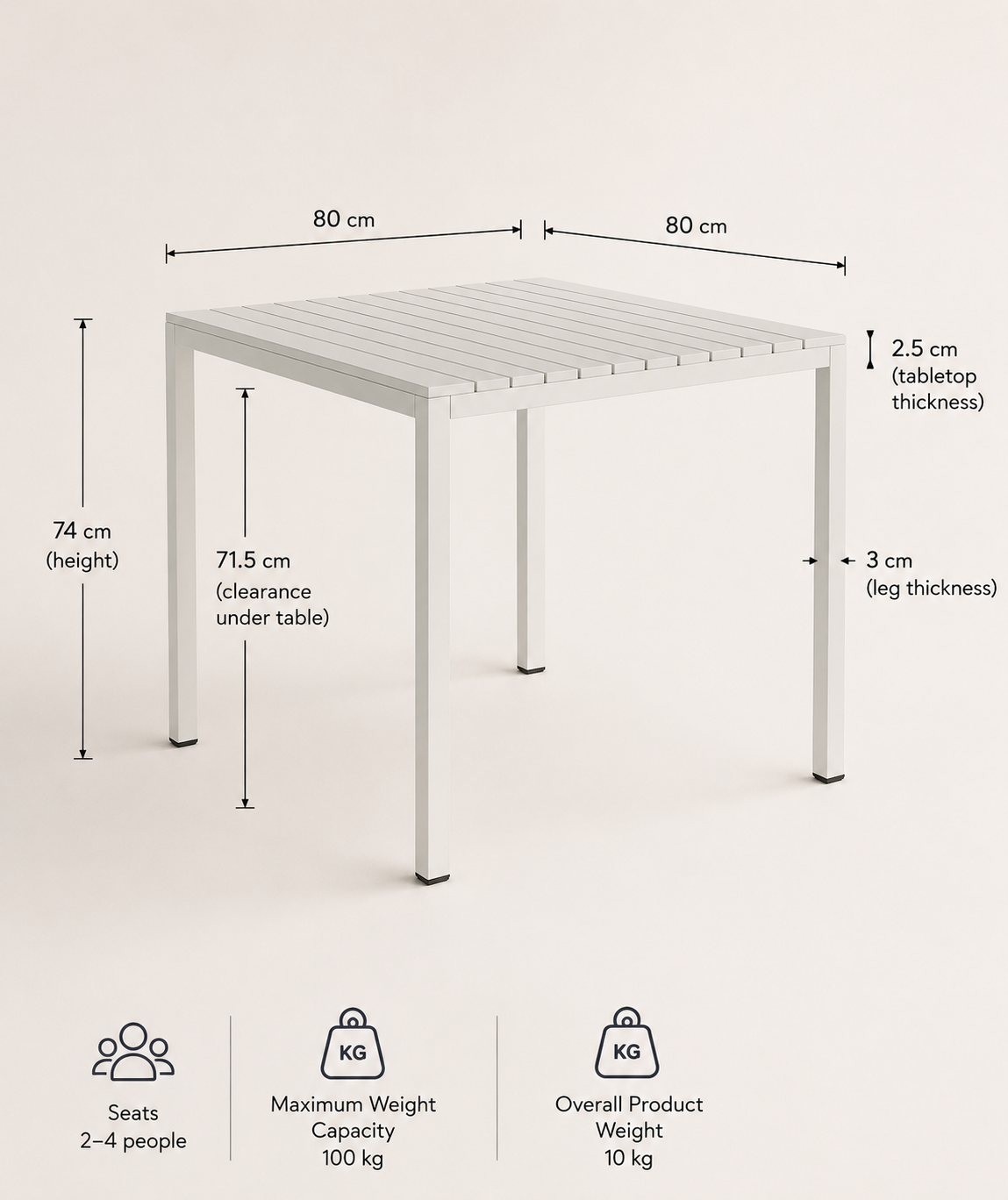 Ondara Outdoor 6 Chair & 2 Dining Table Set (Sea Blue & White) - Outlet - Marcel Olsen