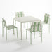 Ondara Outdoor 4 Chair & Dining Table (Sage Green & White) – Modern Boho Patio Pack - Marcel Olsen