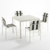 Ondara Outdoor 4 Chair & Dining Table (Zebra Black & White) – Modern Boho Patio Pack - Marcel Olsen