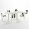 Ondara Outdoor 6 Chair & 2 Dining Table (Zebra Black & White) – Modern Boho Patio Pack - Marcel Olsen
