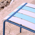 Ondara Outdoor Chair (Sea Blue & White) – Modern Boho Patio Chair - Marcel Olsen
