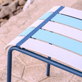 Ondara Outdoor Chair (Sea Blue & White) – Modern Boho Patio Chair - Marcel Olsen