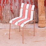 Ondara Outdoor Chair (Nude Beige & White) – Modern Boho Patio Chair - Marcel Olsen