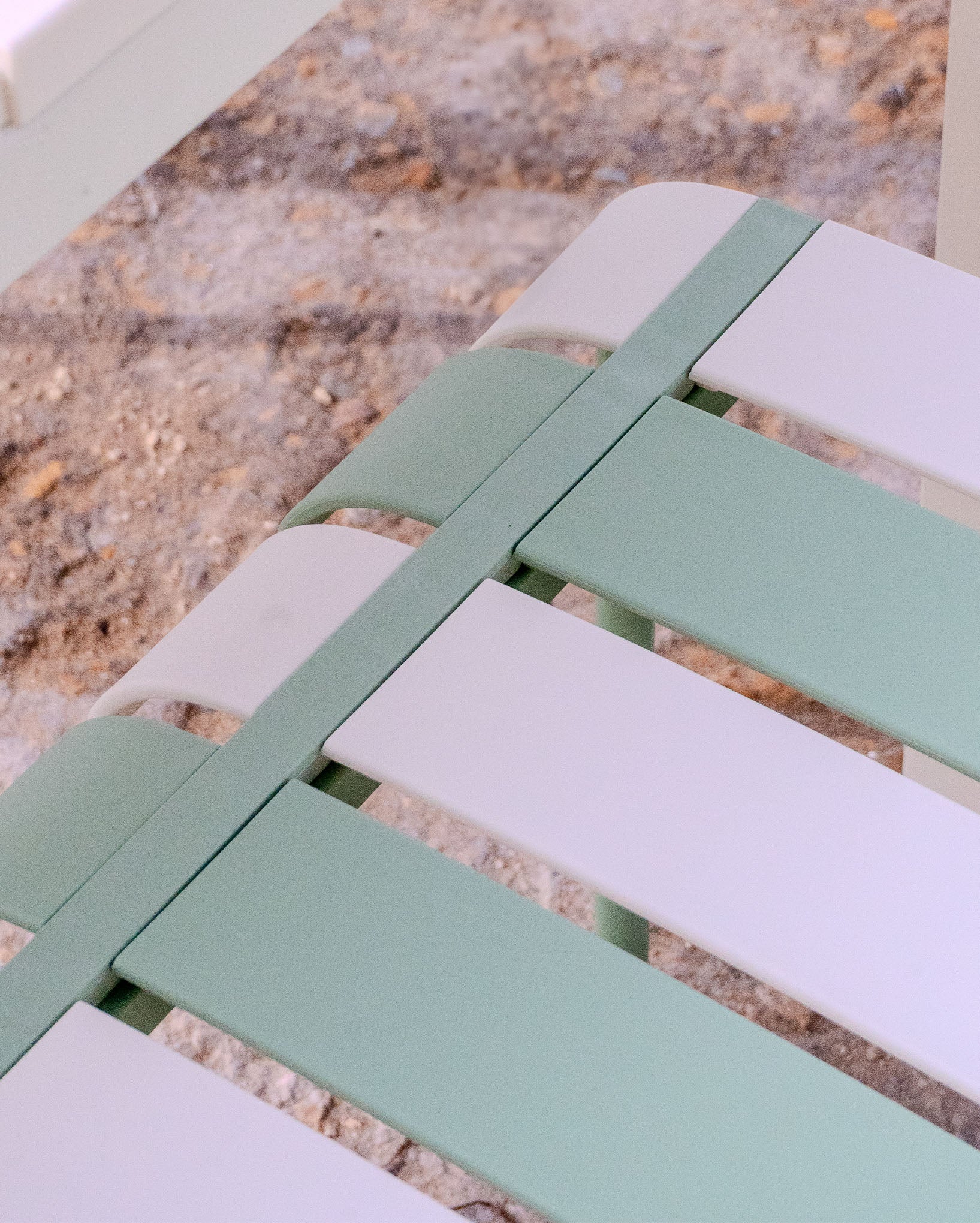 Ondara Outdoor Chairs – Set of 2 (Sage Green & White) – Imperfect (Minor Cosmetic Mark on ONE chair) - Marcel Olsen