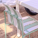 Ondara Outdoor Chair (Sage Green & White) – Modern Boho Patio Chair - Marcel Olsen