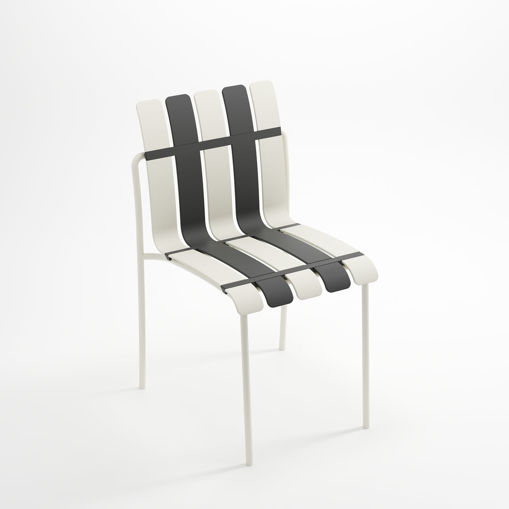 Ondara Outdoor Chairs – Set of 4 (Zebra Black & White) – Outlet - Marcel Olsen