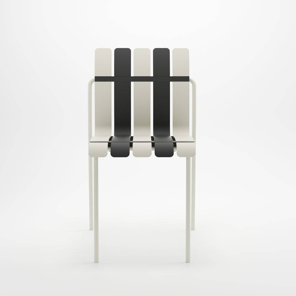 Ondara Outdoor Chairs – Set of 4 (Zebra Black & White) – Outlet - Marcel Olsen