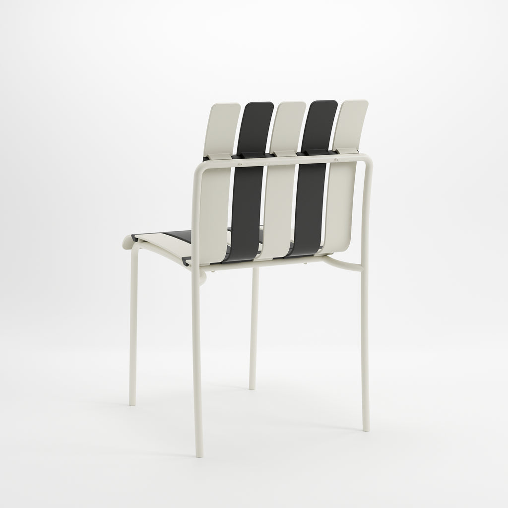 Ondara Outdoor Chairs – Set of 4 (Zebra Black & White) – Outlet - Marcel Olsen