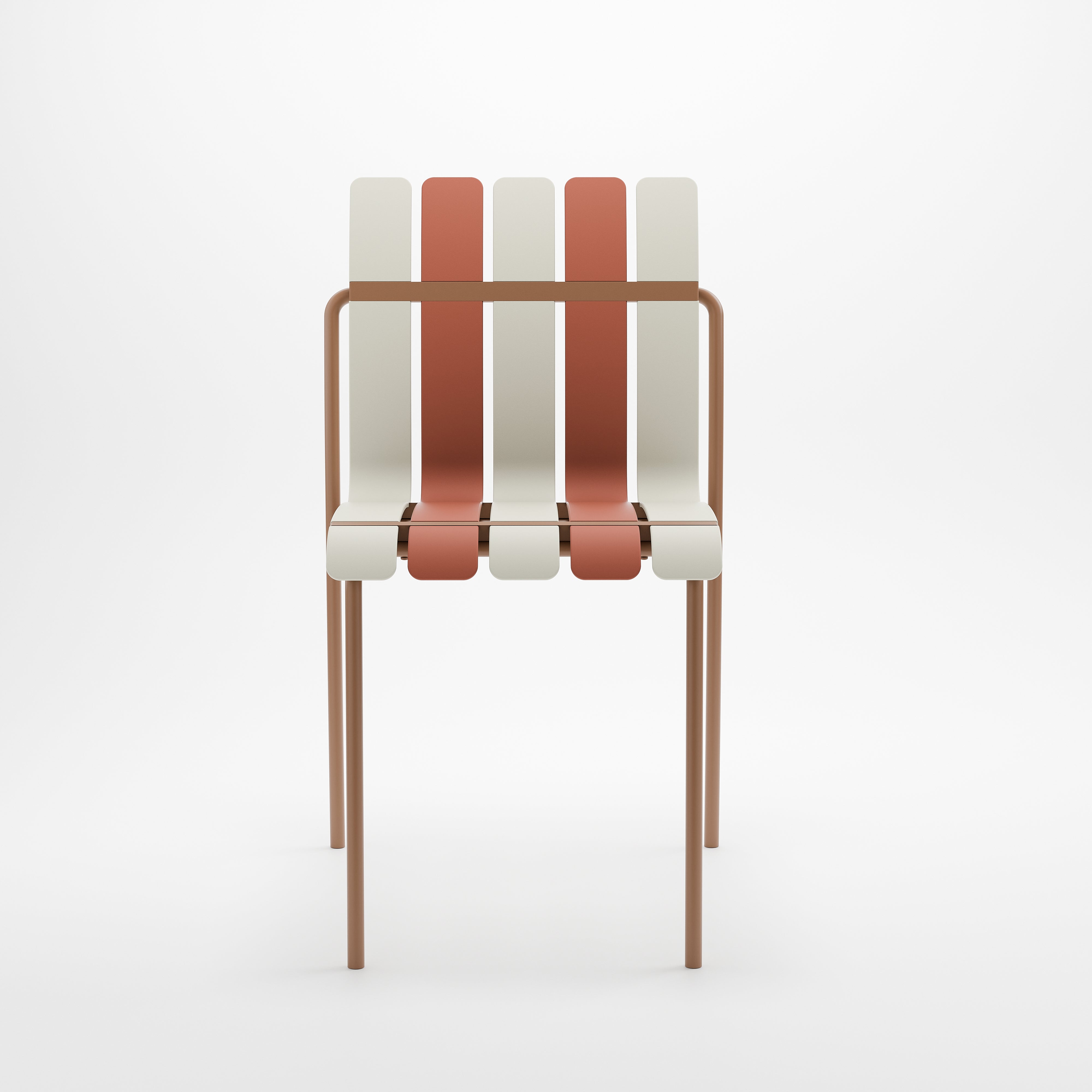 Ondara Outdoor Chair (Nude Beige & White) – Modern Boho Patio Chair - Marcel Olsen