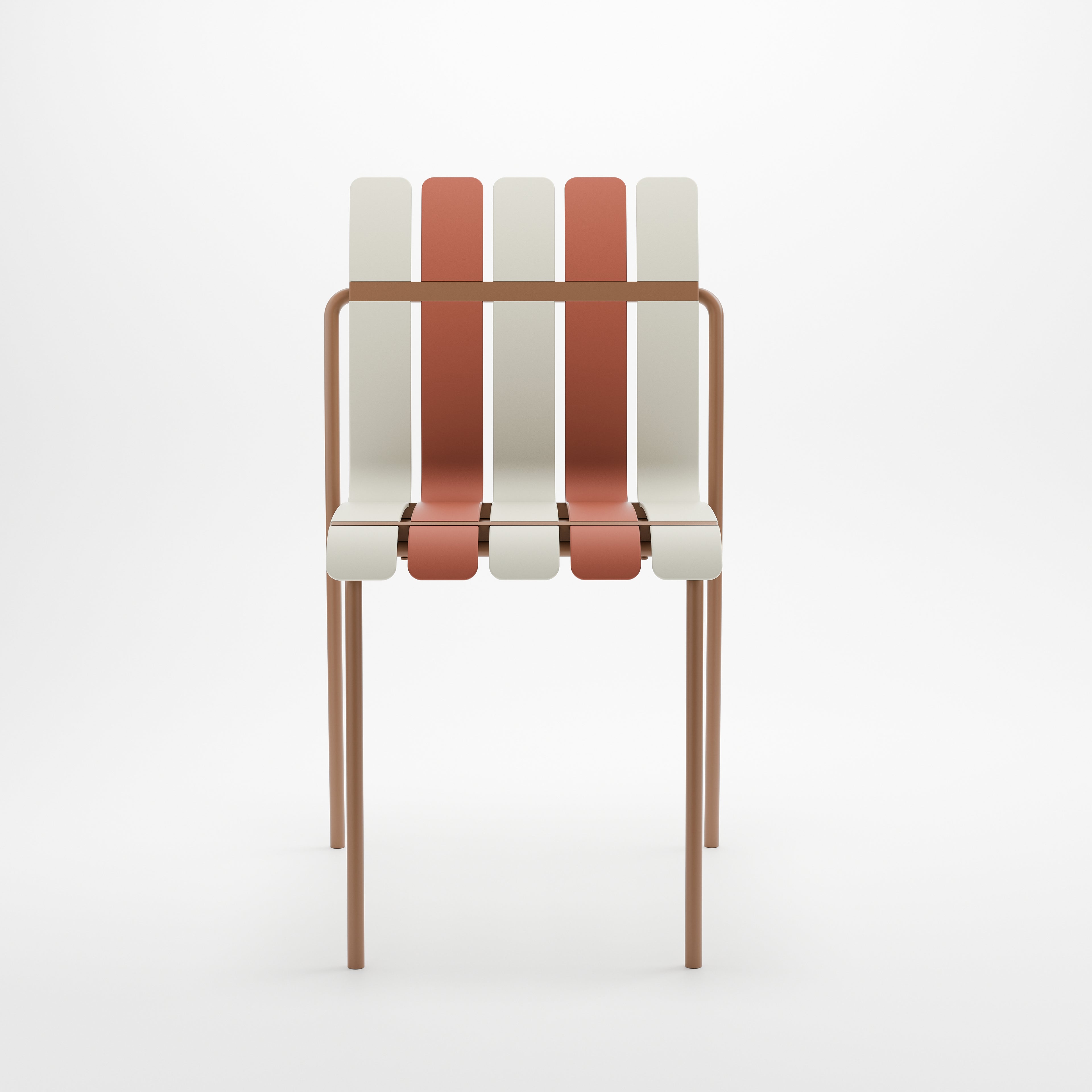 Ondara Outdoor Chairs – Set of 4 (Nude Beige & White) – Outlet - Marcel Olsen