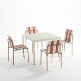 Ondara Outdoor Chair (Nude Beige & White) – Modern Boho Patio Chair - Marcel Olsen