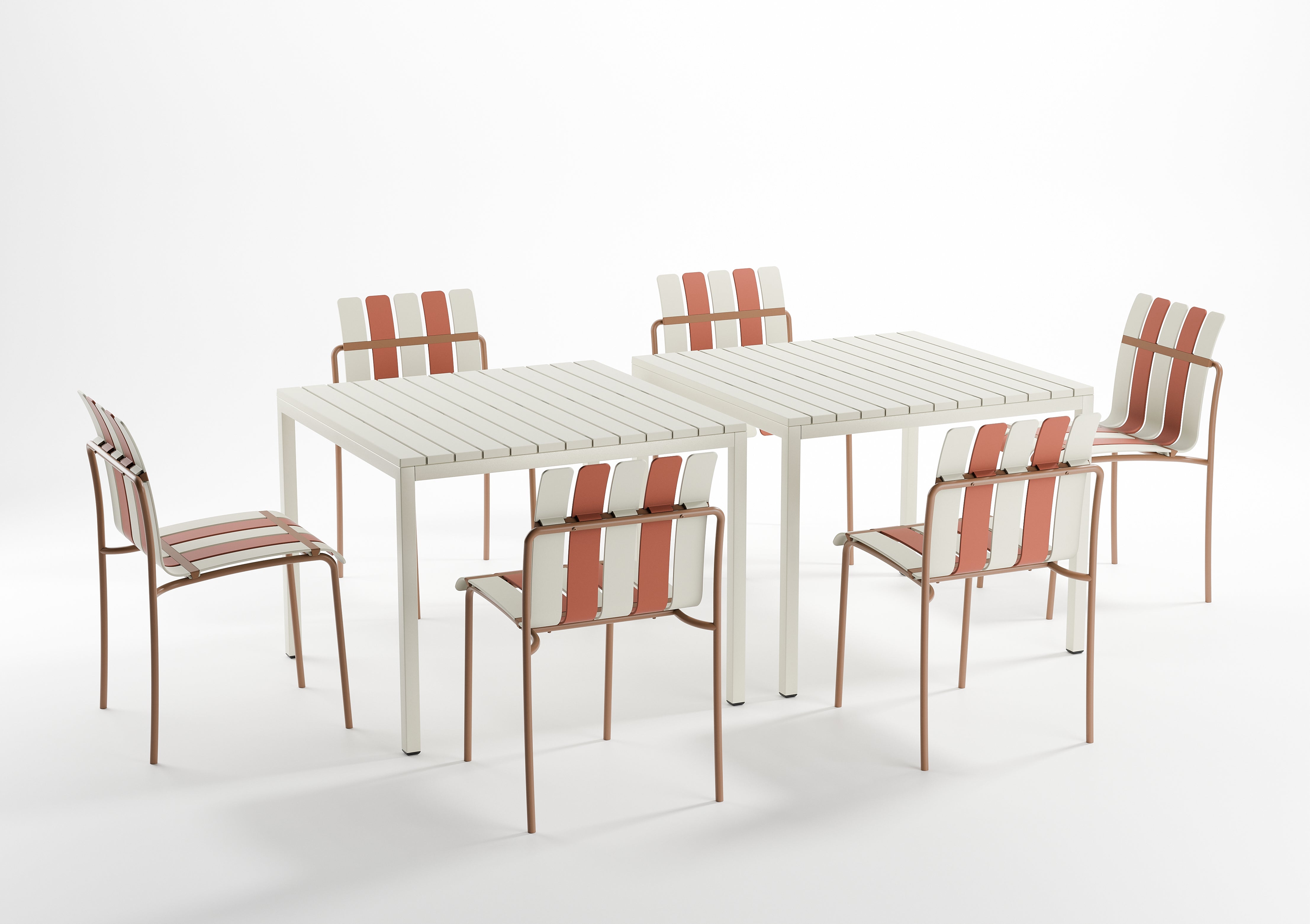 Ondara Outdoor Chair (Nude Beige & White) – Modern Boho Patio Chair - Marcel Olsen