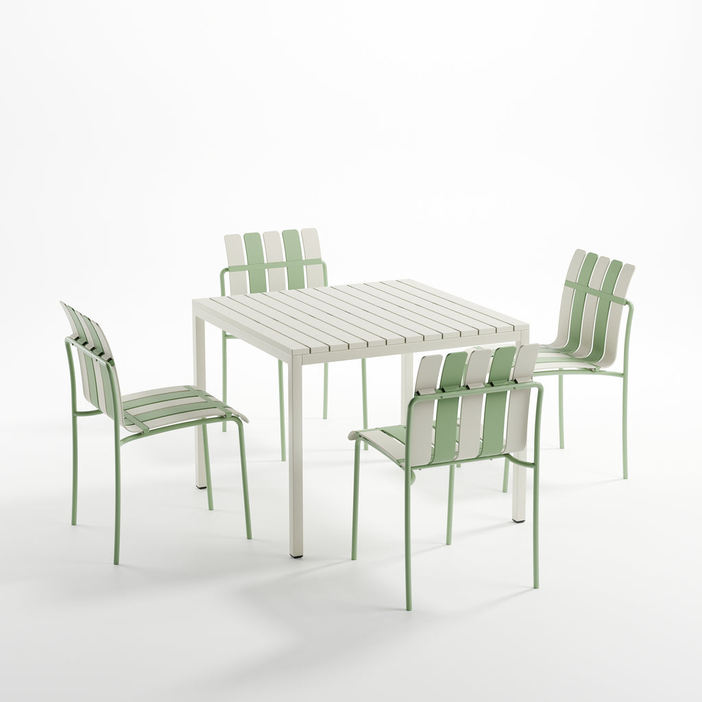 Ondara Outdoor Chairs – Set of 2 (Sage Green & White) – Imperfect (Minor Cosmetic Mark on ONE chair) - Marcel Olsen