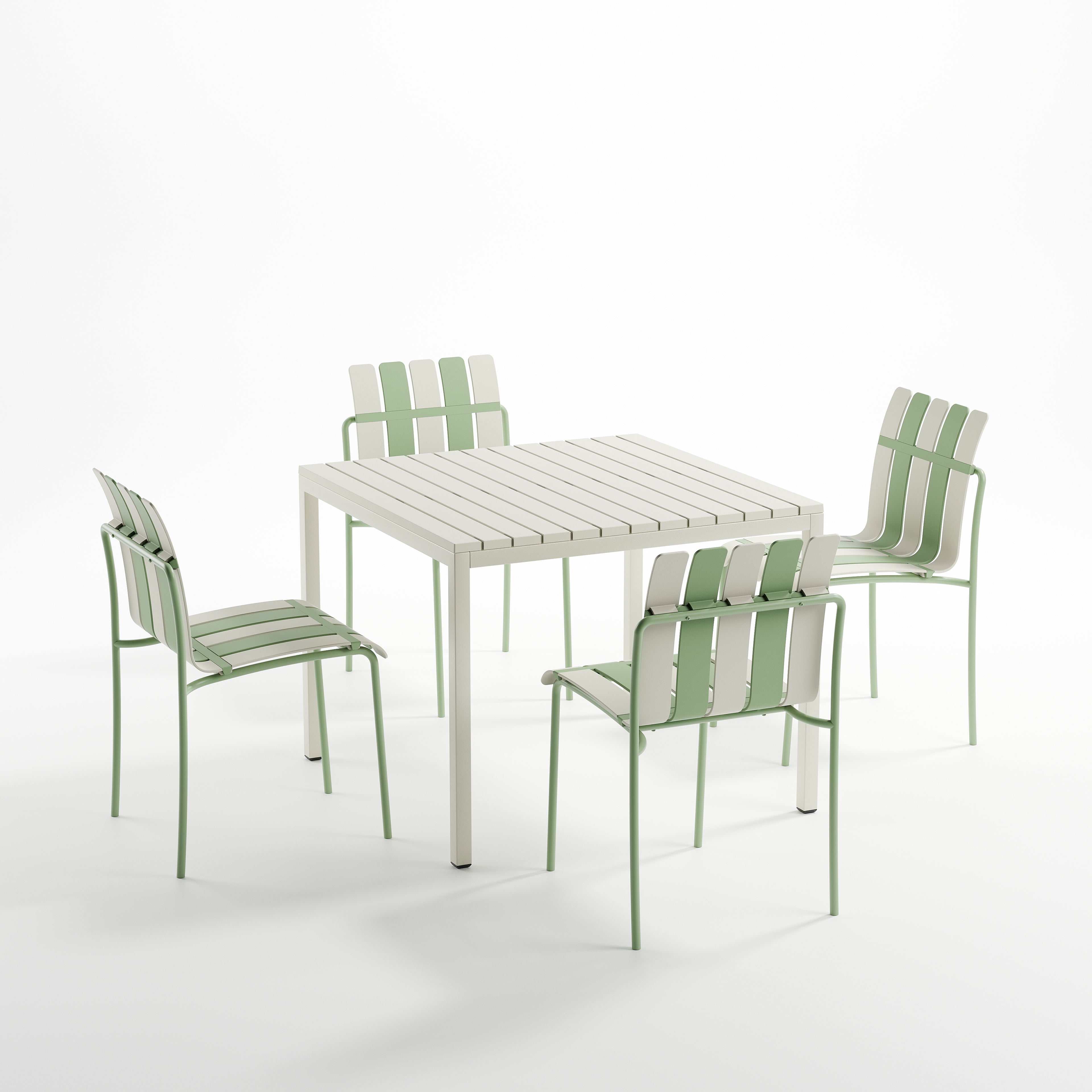 Ondara Outdoor Chairs – Set of 2 (Sage Green & White) – Imperfect (Minor Cosmetic Mark on ONE chair) - Marcel Olsen