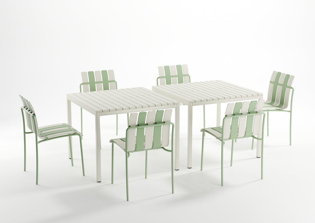 Ondara Outdoor Chairs – Set of 2 (Sage Green & White) – Imperfect (Minor Cosmetic Mark on ONE chair) - Marcel Olsen