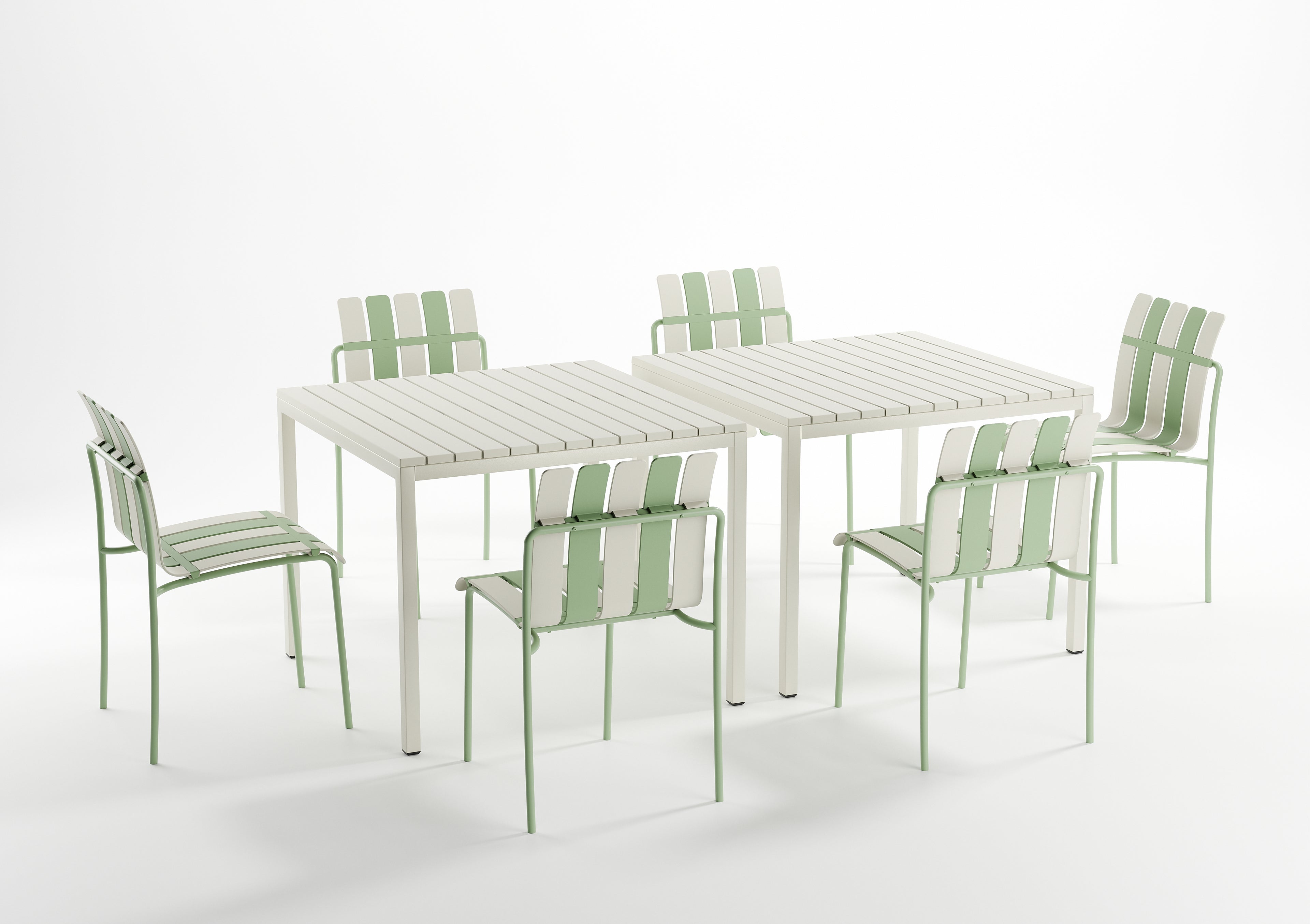 Ondara Outdoor Chairs – Set of 2 (Sage Green & White) – Imperfect (Minor Cosmetic Mark on ONE chair) - Marcel Olsen