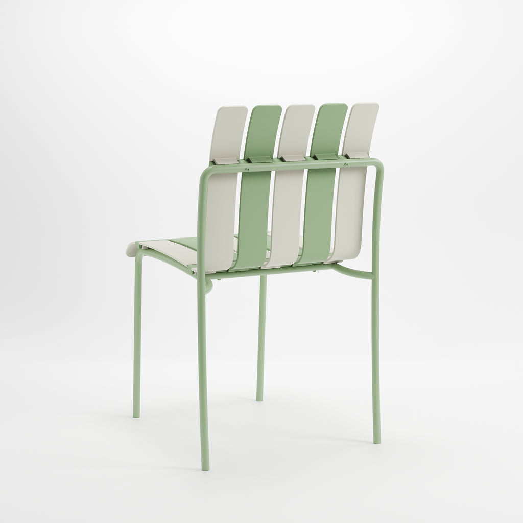 Ondara Outdoor Chairs – Set of 2 (Sage Green & White) – Imperfect (Minor Cosmetic Mark on ONE chair) - Marcel Olsen