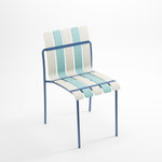 Ondara Outdoor 4 Chair & Dining Table (Sea Blue & White) – Modern Boho Patio Pack - Marcel Olsen