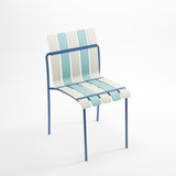 Ondara Outdoor Chair (Sea Blue & White) – Modern Boho Patio Chair - Marcel Olsen