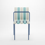 Ondara Outdoor Chair (Sea Blue & White) – Modern Boho Patio Chair - Marcel Olsen