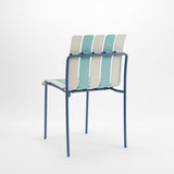 Ondara Outdoor Chair (Sea Blue & White) – Modern Boho Patio Chair - Marcel Olsen
