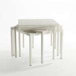 Ondara Outdoor Dining Table (Alba White, 85cm) – Modern Boho Patio Table - Marcel Olsen
